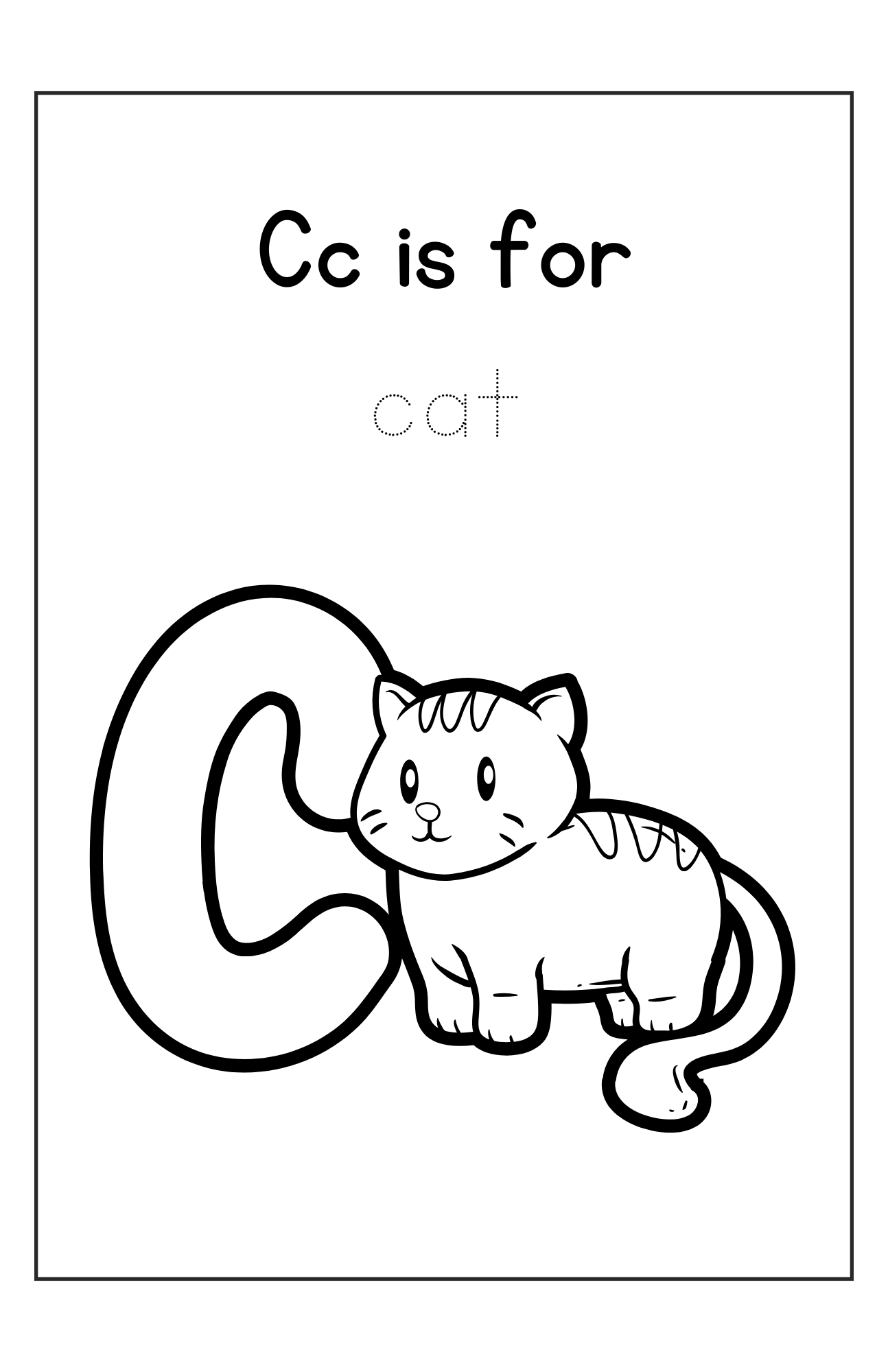 Alphabets Coloring Pages - Animals