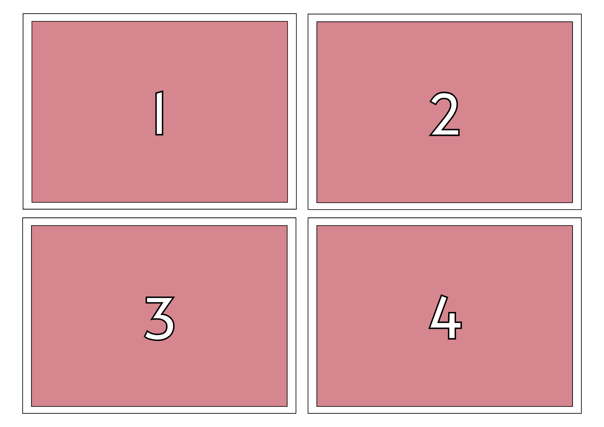 Multiplication Flash Cards 1X