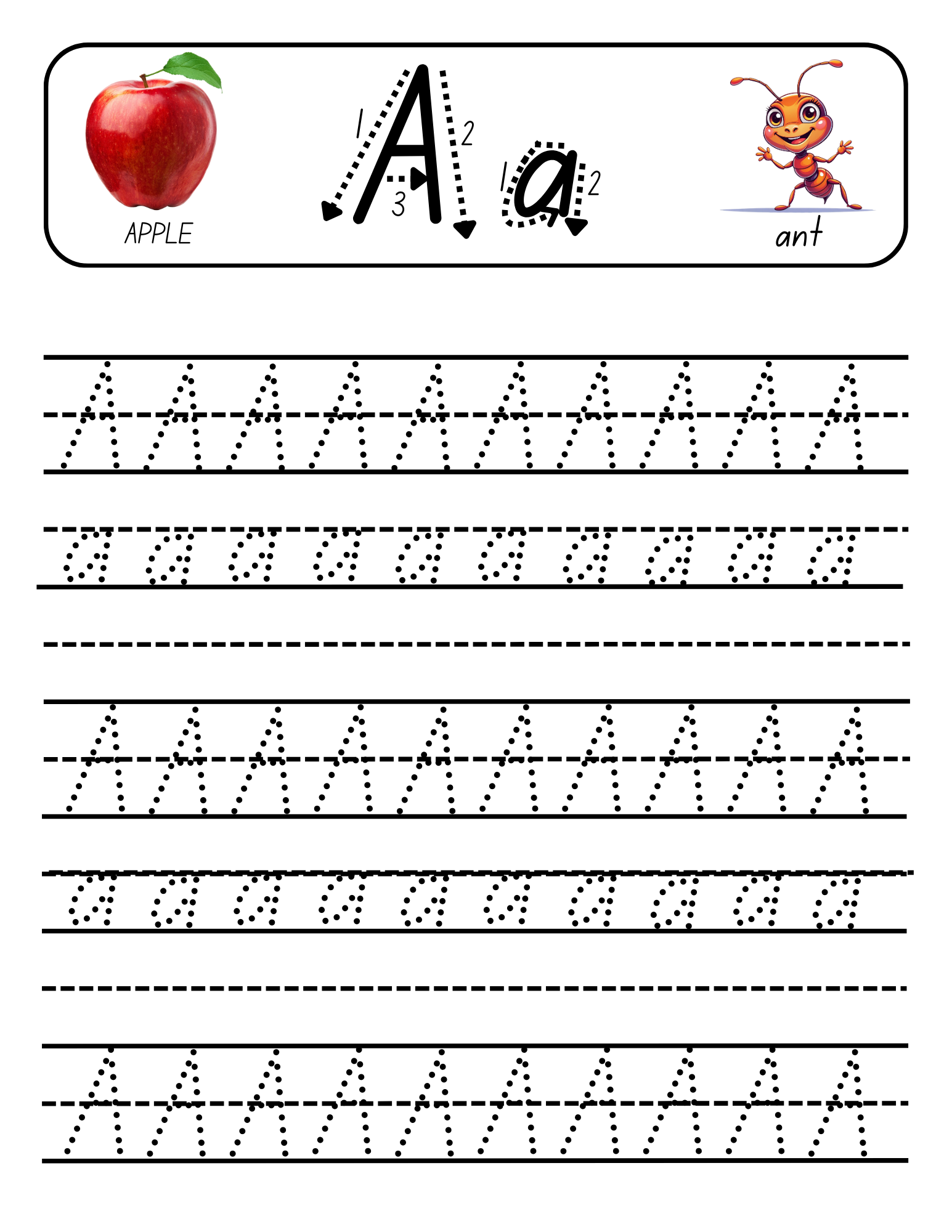 Letters Tracing Worksheets