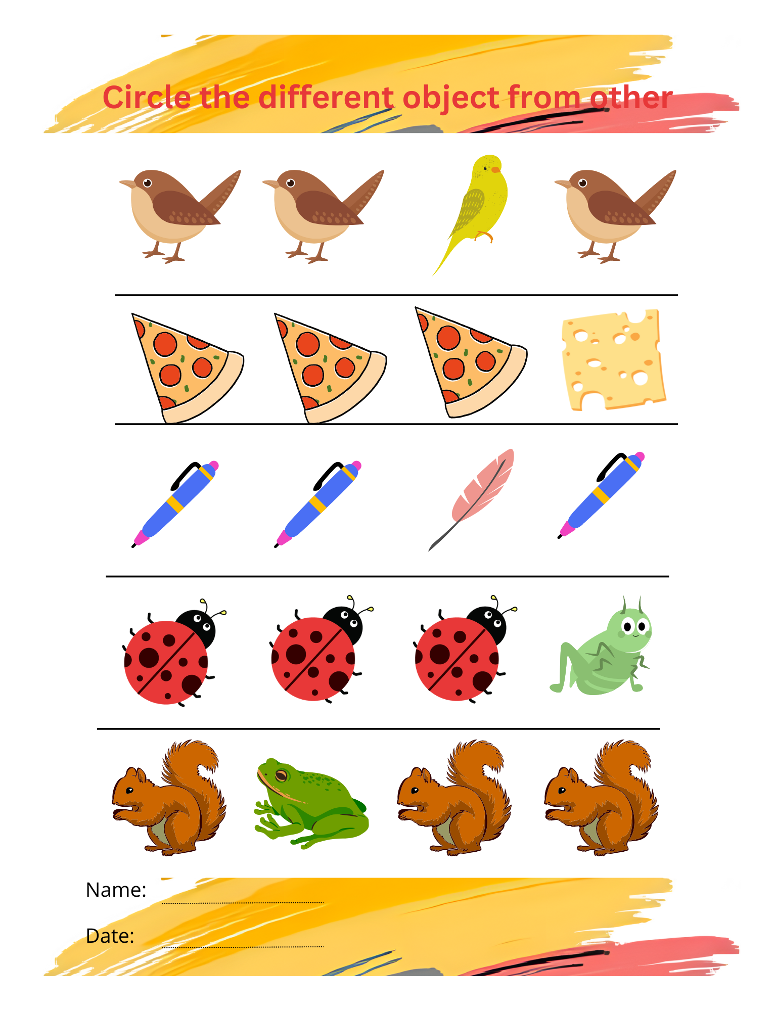 Activity Sheets Printable