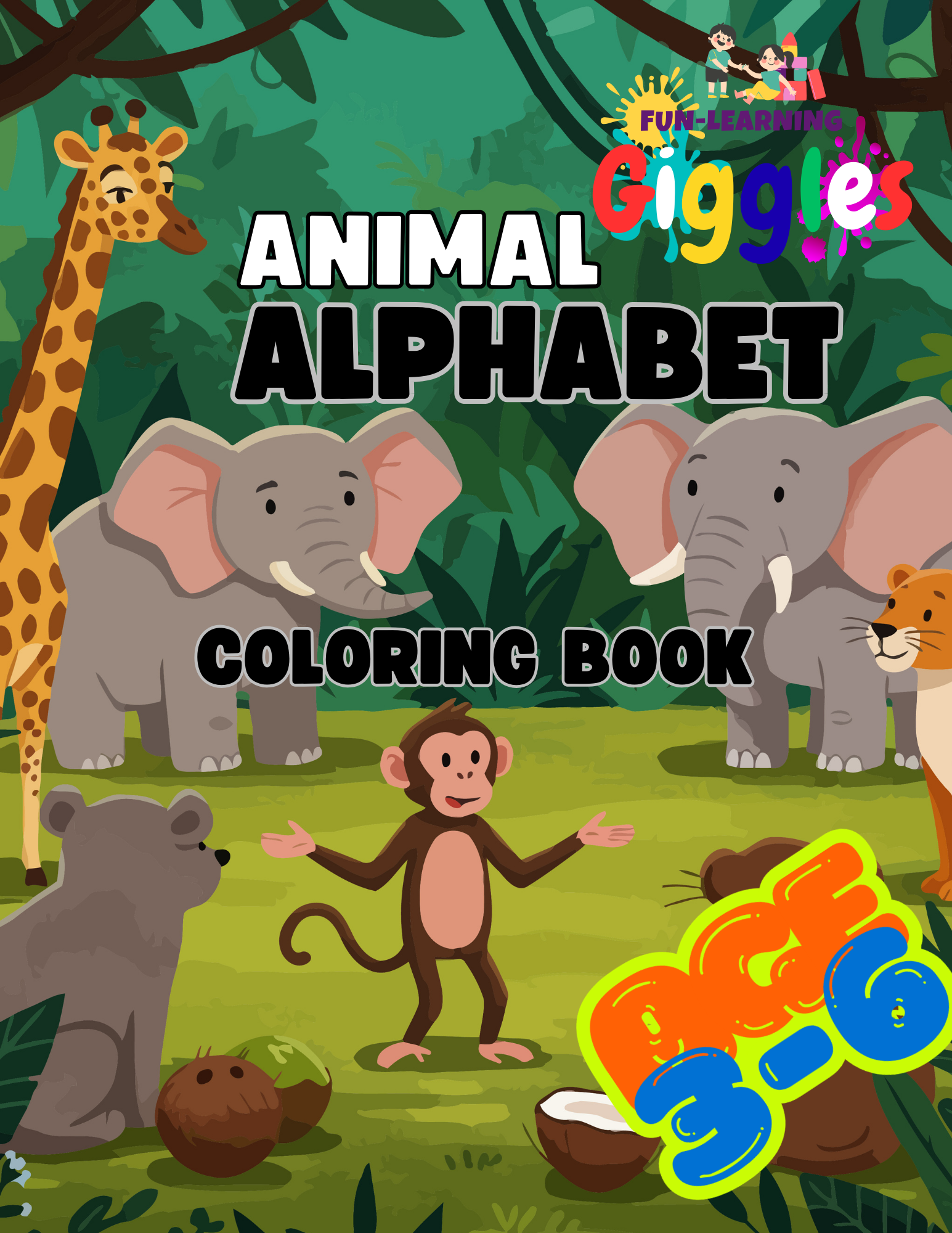 Animal Coloring Book with Alphabets | Alphabets Coloring Pages