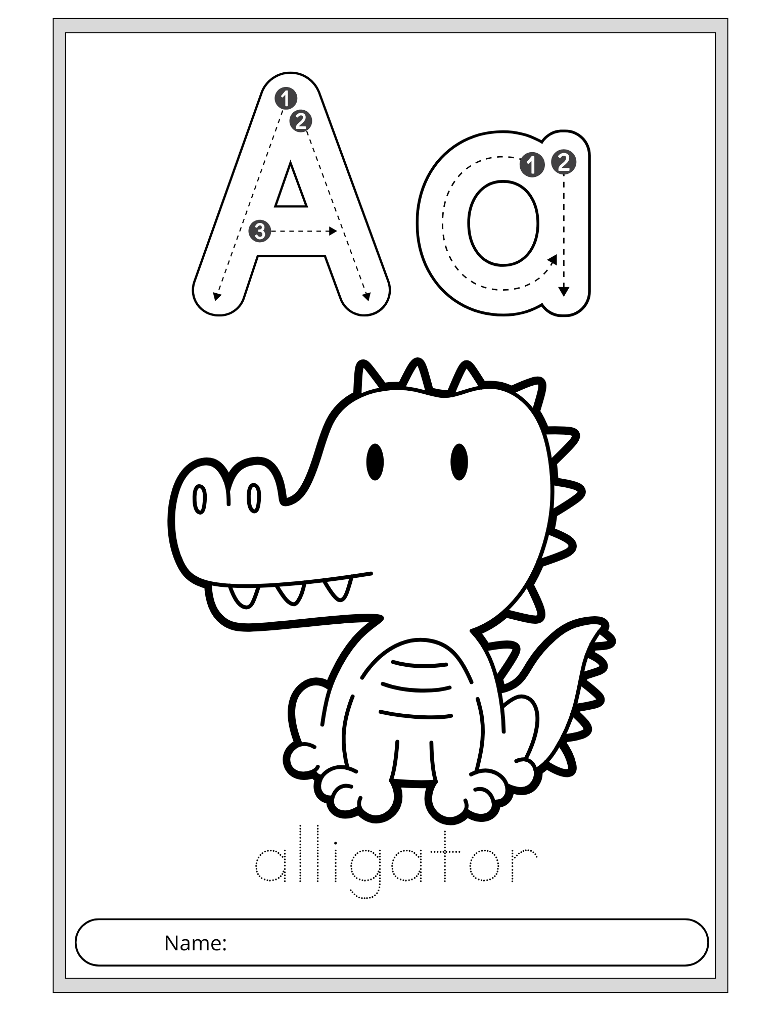 Animal Coloring Book with Alphabets | Alphabets Coloring Pages