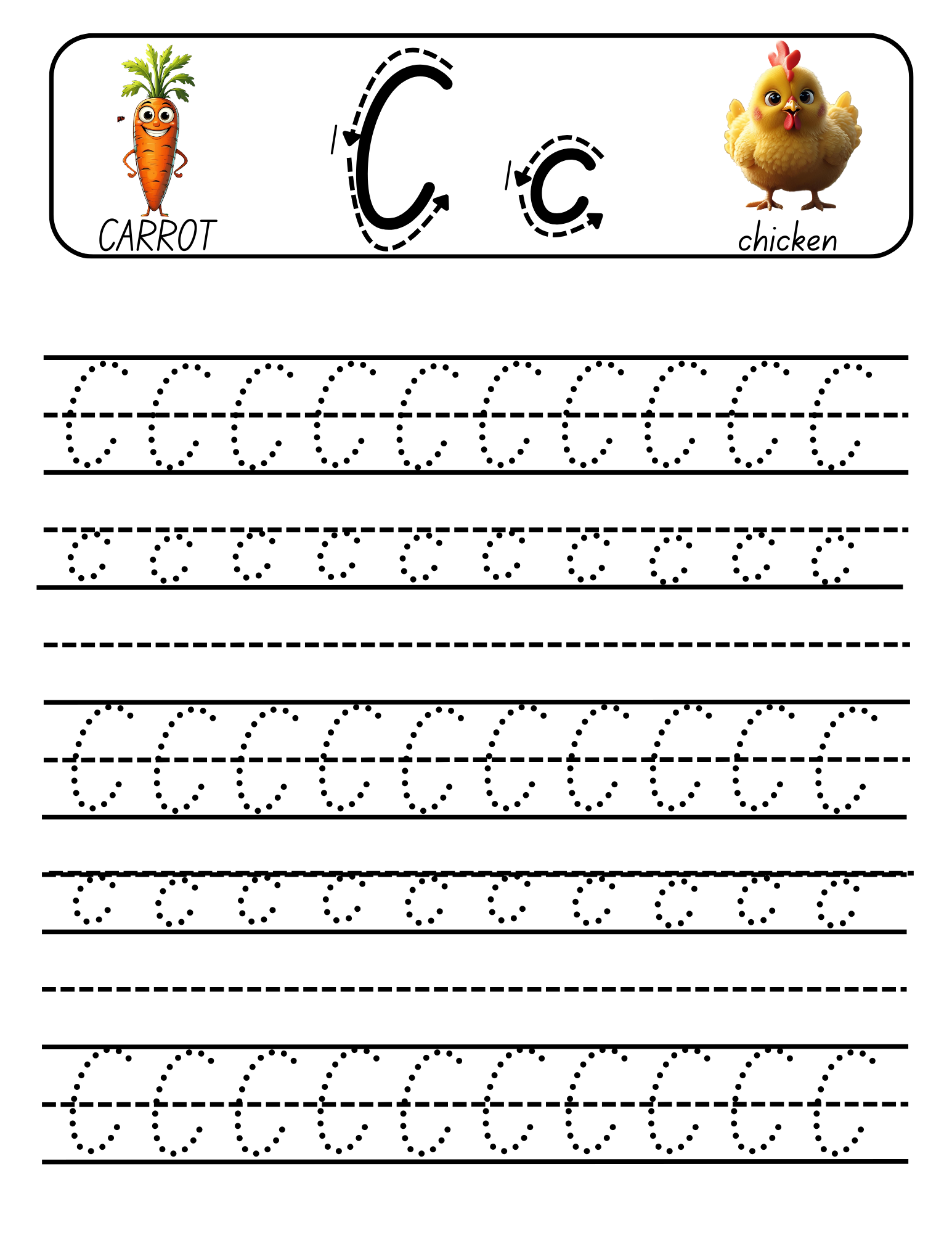 Letters Tracing Worksheets