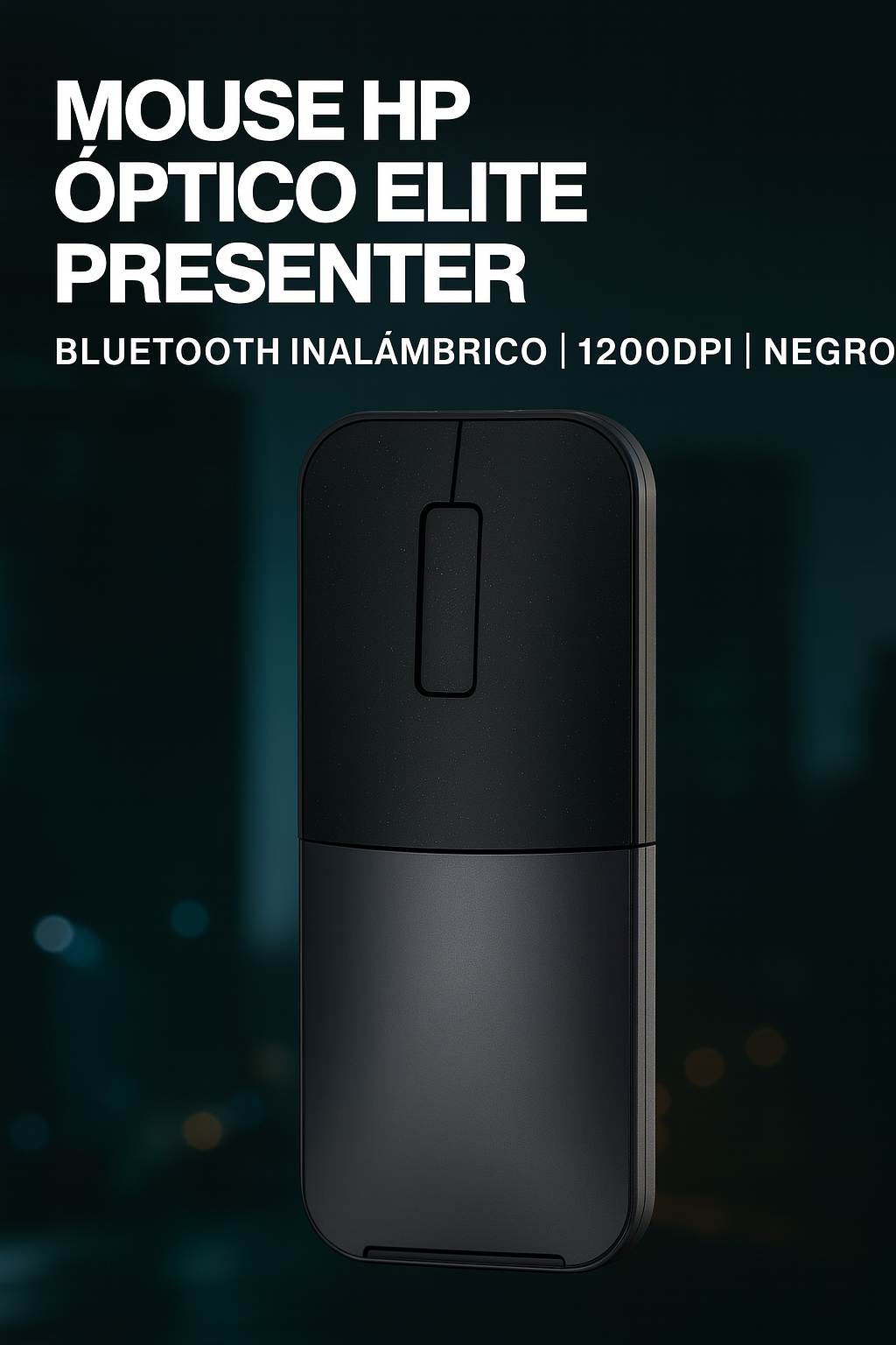 Mouse HP Óptico Elite Presenter, Inalámbrico, Bluetooth, 1200DPI, Negro