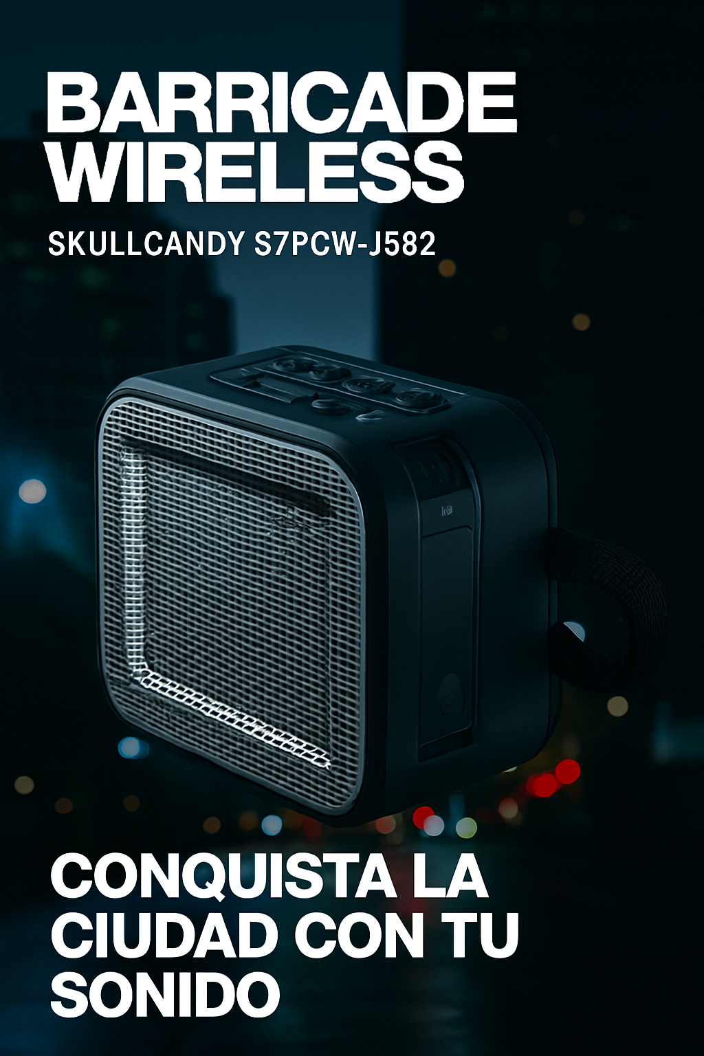Bocina Skullcandy S7PCW-J582 Barricade Wireless Portable Speaker, Black