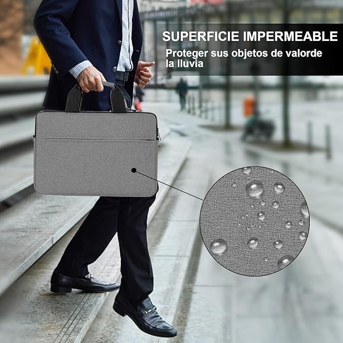 Funda para Laptop de 15.6 in y Menos, Bolsa Para Laptop, Maletín para Portátil Ultrafino Impermeable, Resistente al Desgaste y Transpirable