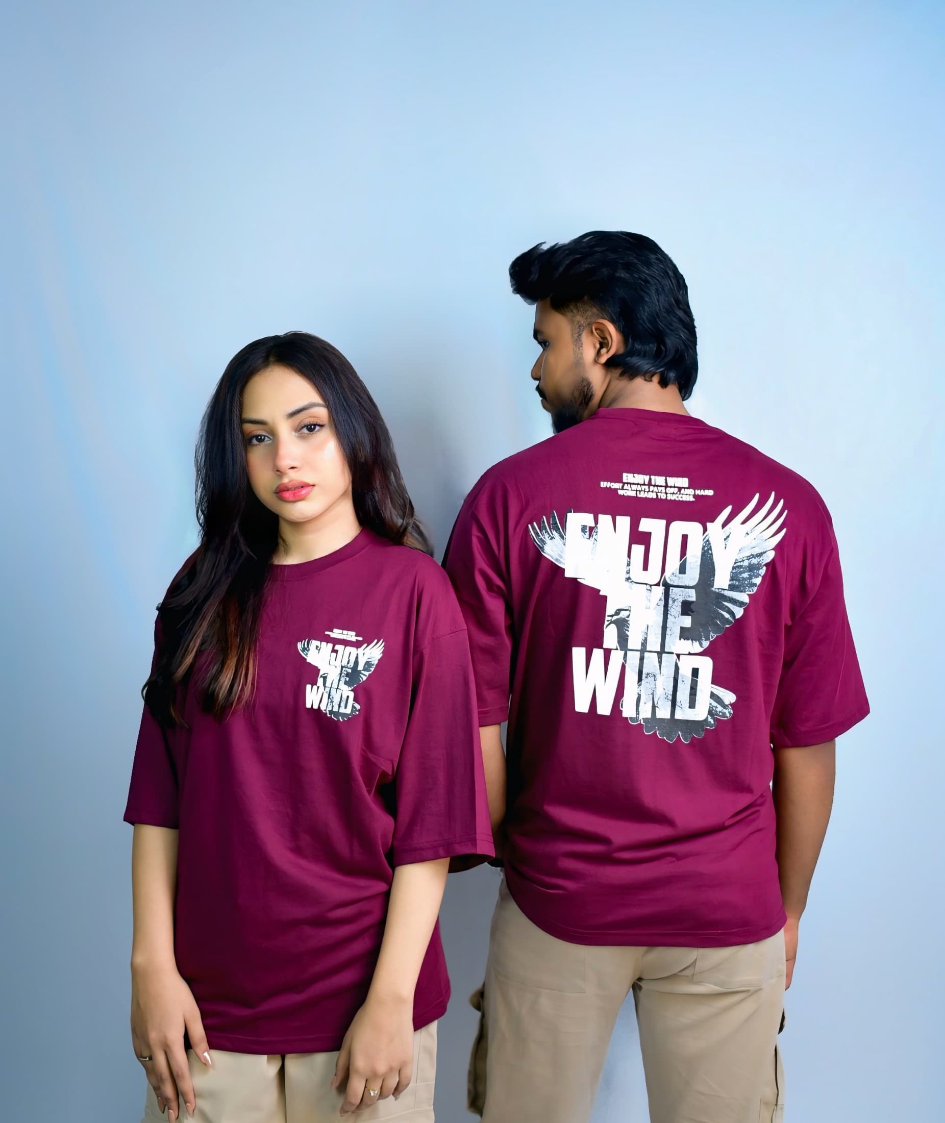 "Enjoy The Wind" Drop Shoulder Tee