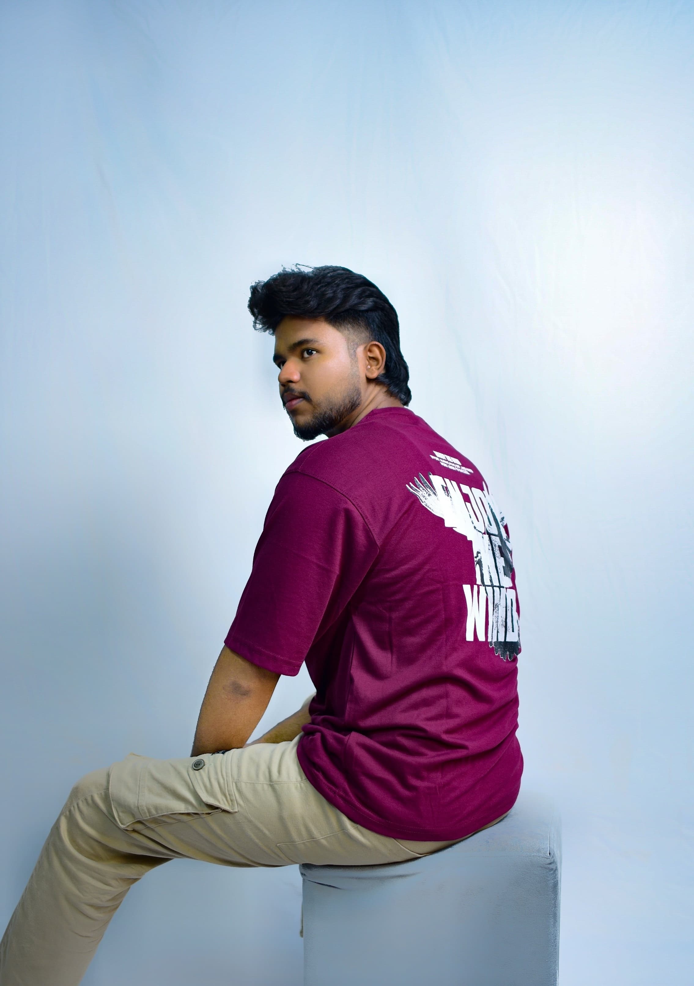 "Enjoy The Wind" Drop Shoulder Tee