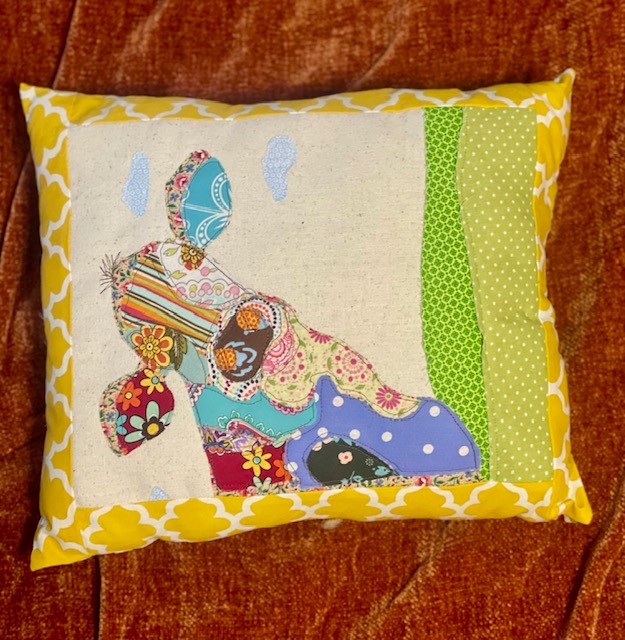 Handmade Patchwork Cow Pillow