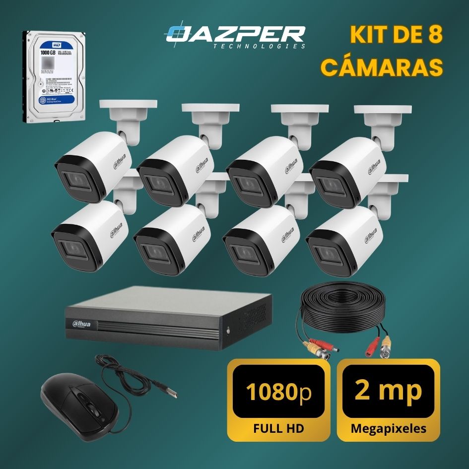Kit de 8 cámaras de seguridad