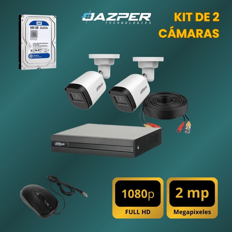 Kit de 2 cámaras de seguridad