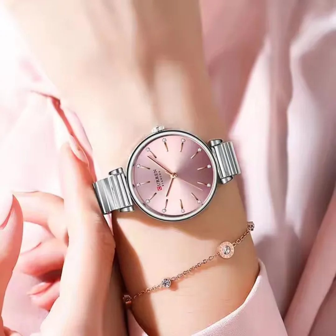 Reloj Curren 9081L elegante de mujer caja + bolso .