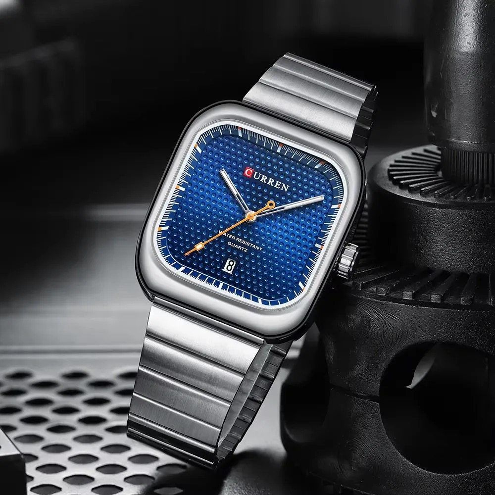 Reloj Curren 8460 acero inoxidable caja + bolso Curren 