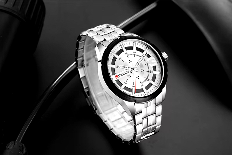 Reloj Curren 8333 acero inoxidable 45mm + caja y bolso Curren