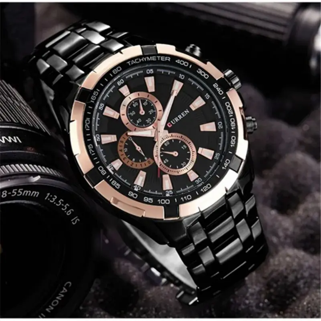 Reloj Curren 8023 acero inoxidable 46mm + caja y bolso Curren