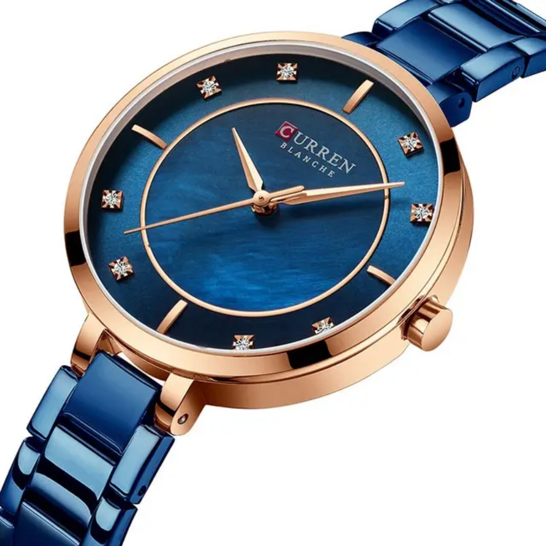 Reloj elegante Curren 9051L para mujer caja + bolso Curren 