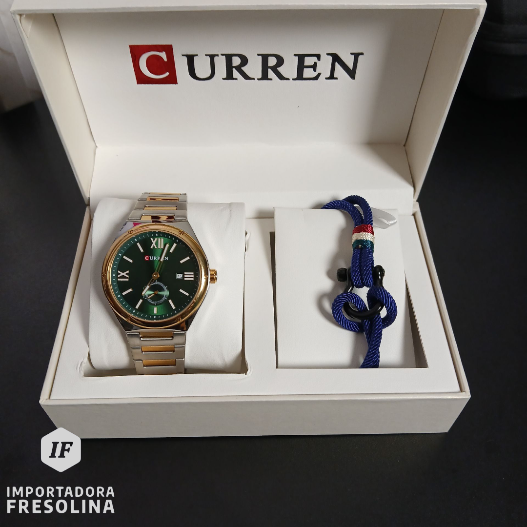  Reloj Curren 8471 con pulsera + caja y bolso Curren