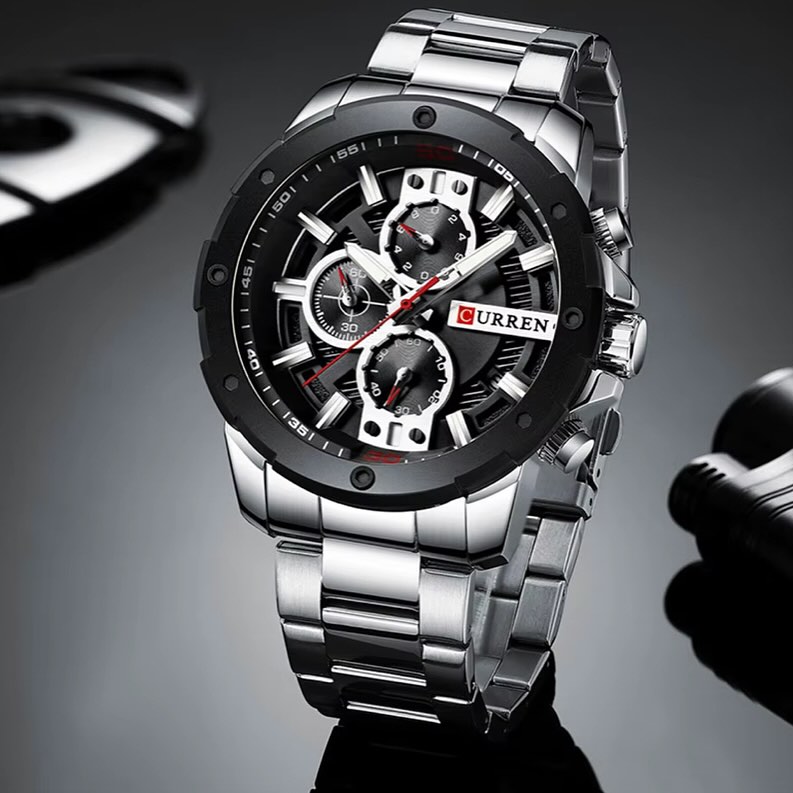  Reloj Curren 8336 + caja y bolso Curren