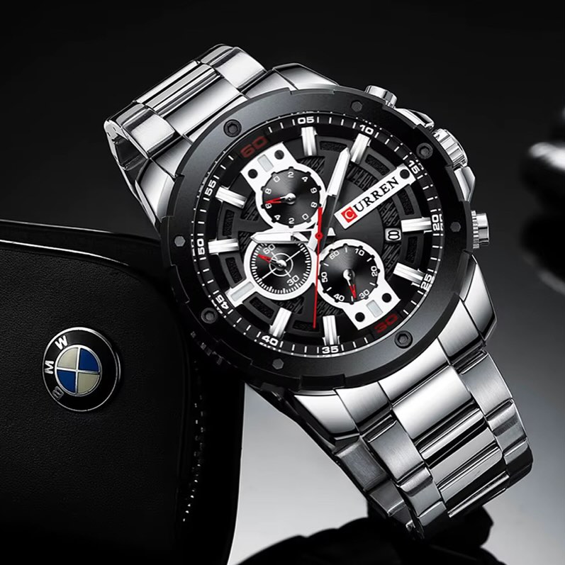  Reloj Curren 8336 + caja y bolso Curren