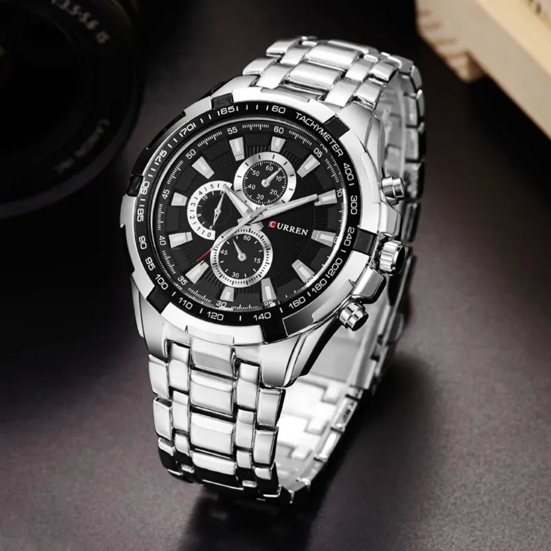 Reloj Curren 8023 acero inoxidable 46mm + caja y bolso Curren