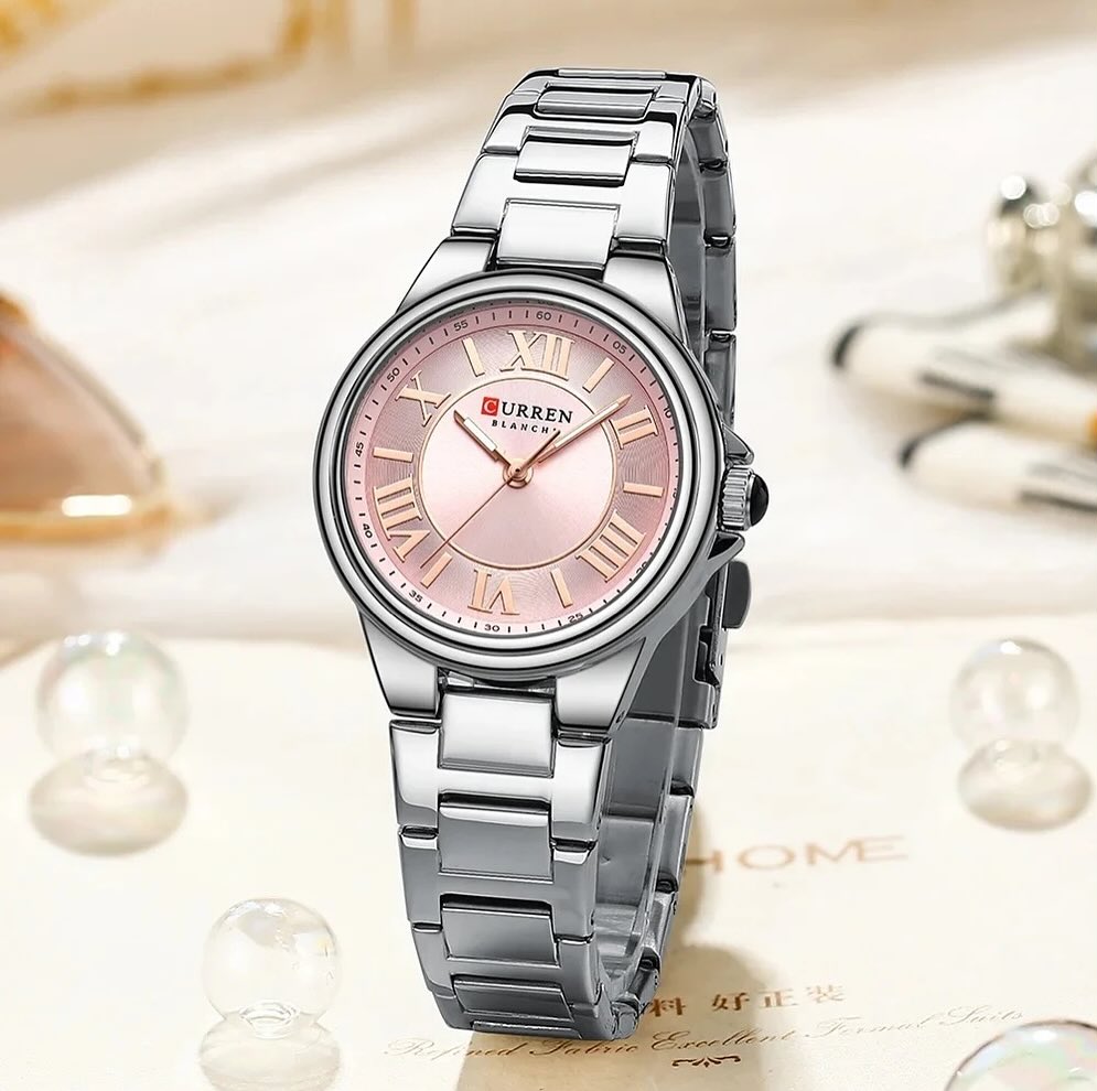 Reloj de pulsera dorado Curren 9091L para mujer