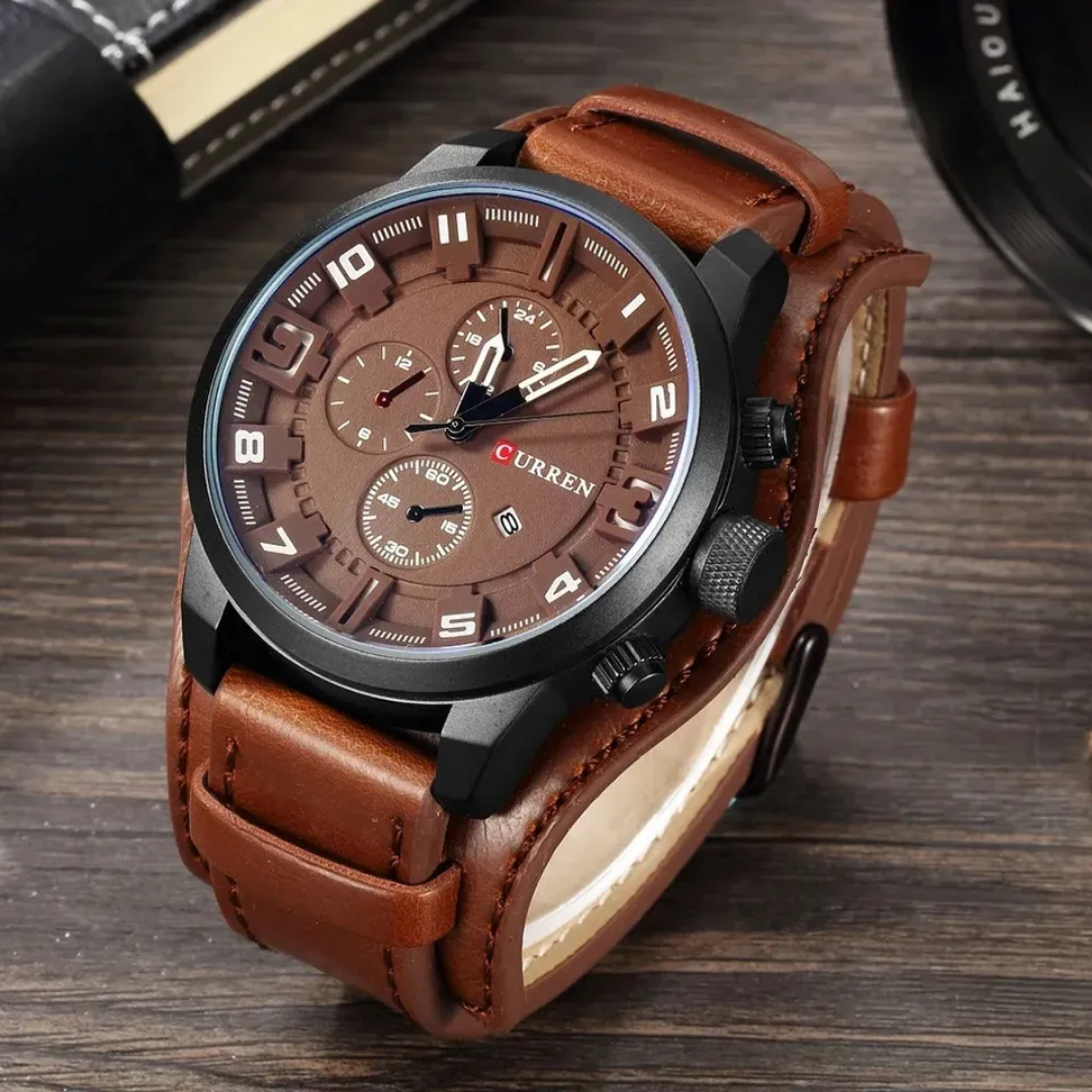 Reloj Curren 8225 - 44mm + caja y bolso Curren