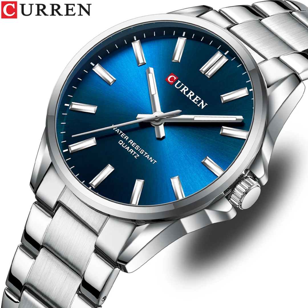 Reloj Curren 9090G de cuarzo caja + bolso Curren 
