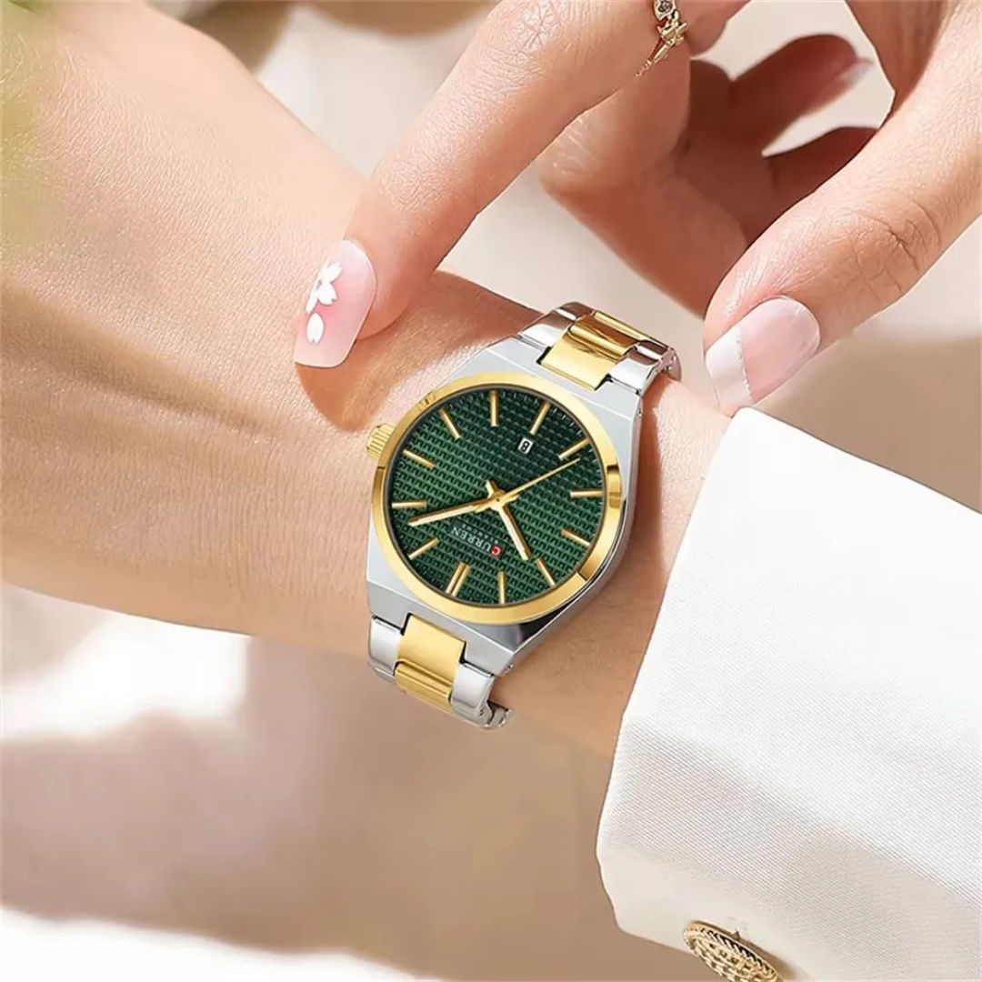  Reloj Curren 8439L de pulsera elegante + caja y bolso Curren