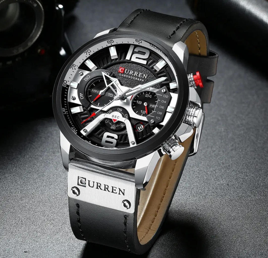 Reloj Curren 8329 para hombre caja + bolso Curren 