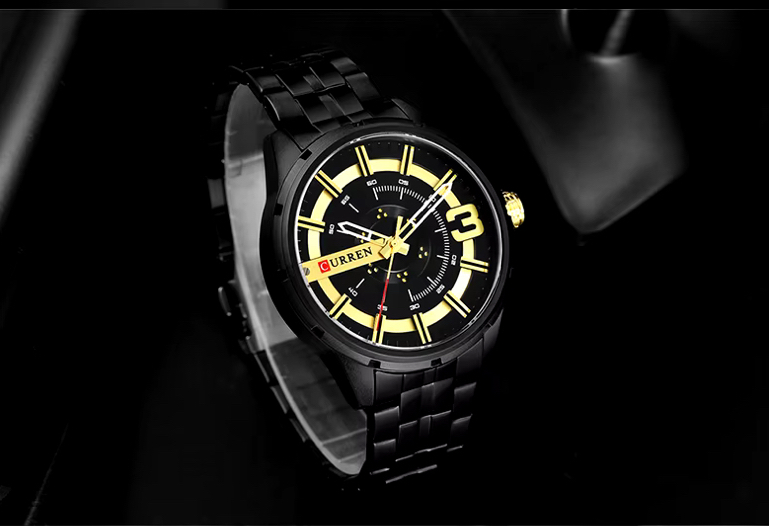 Reloj Curren 8333 acero inoxidable 45mm + caja y bolso Curren