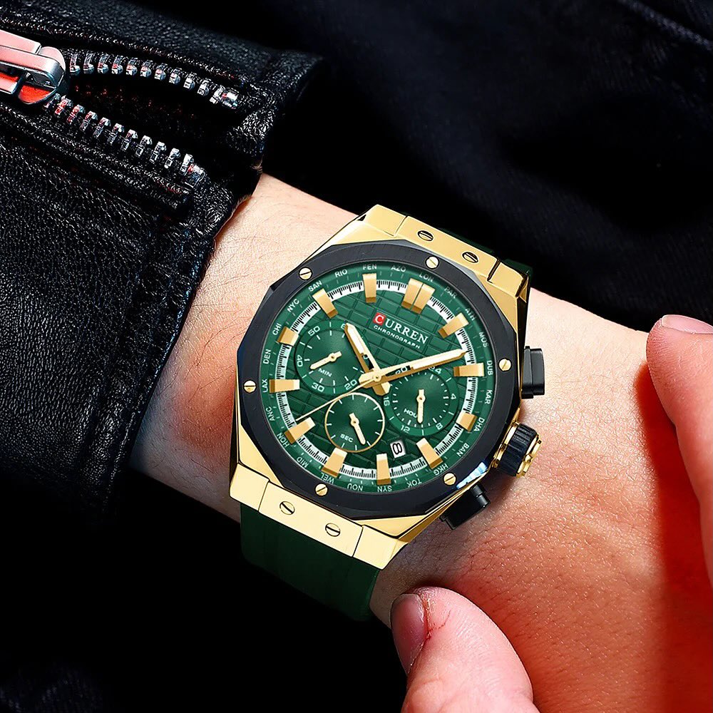  Reloj Curren 8464 de lujo + caja y bolso Curren