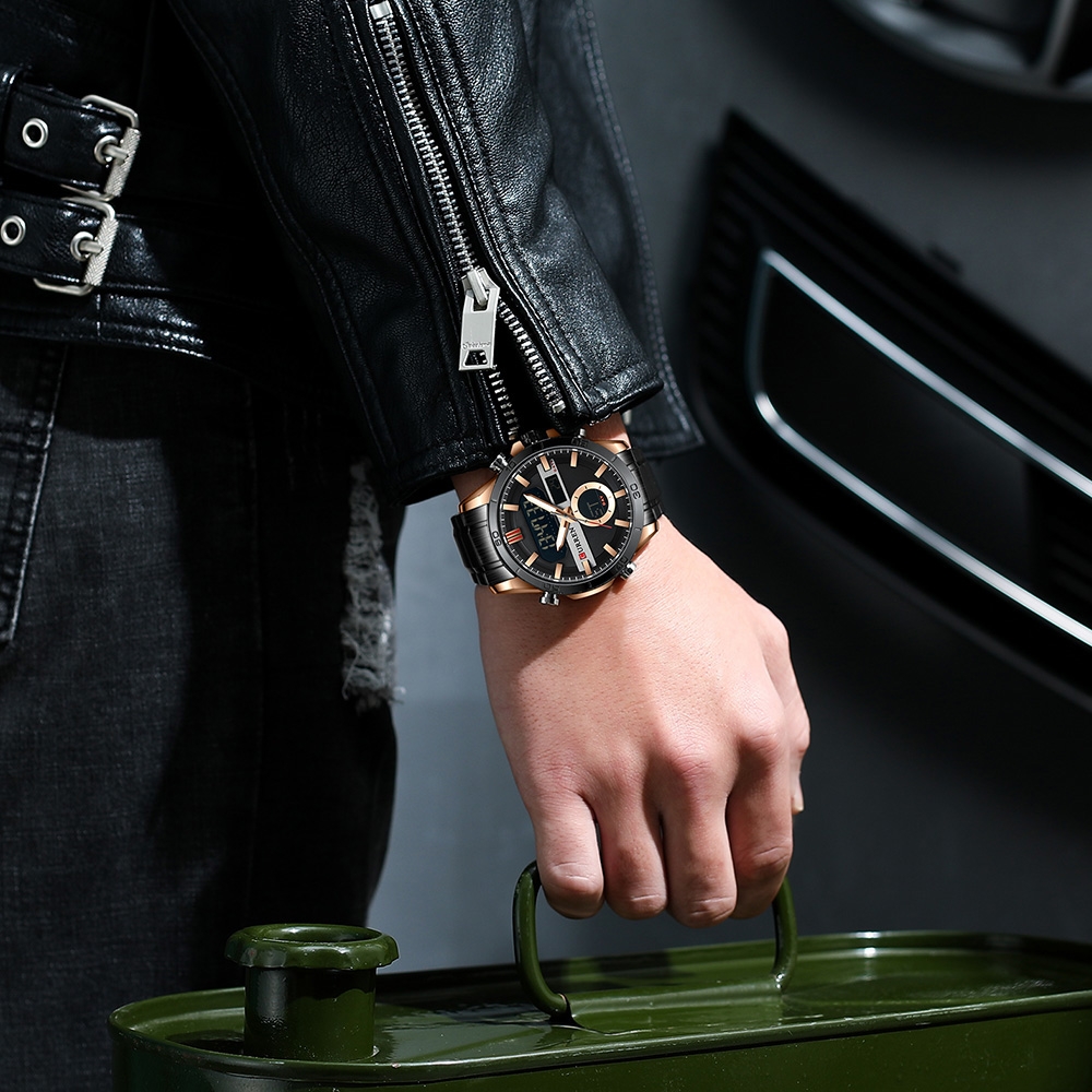 Reloj Curren 8384 de lujo caja + bolso Curren. 