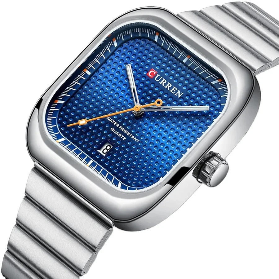 Reloj Curren 8460 acero inoxidable caja + bolso Curren 