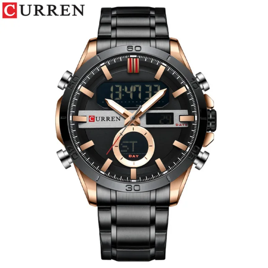 Reloj Curren 8384 de lujo caja + bolso Curren. 
