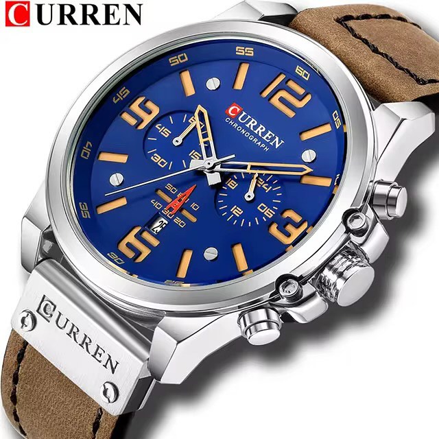  Reloj de cuarzo CURREN 8314 + caja y bolso Curren