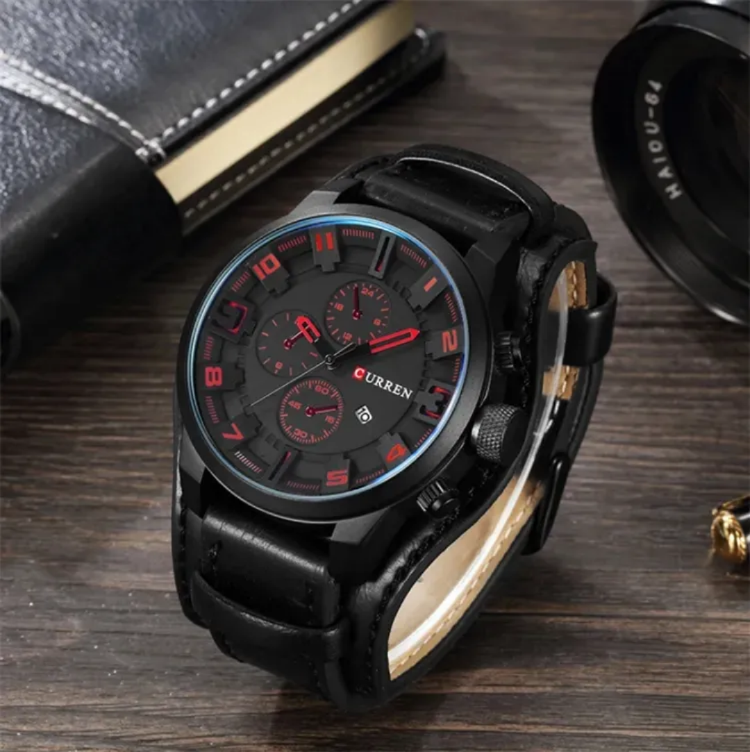 Reloj Curren 8225 - 44mm + caja y bolso Curren