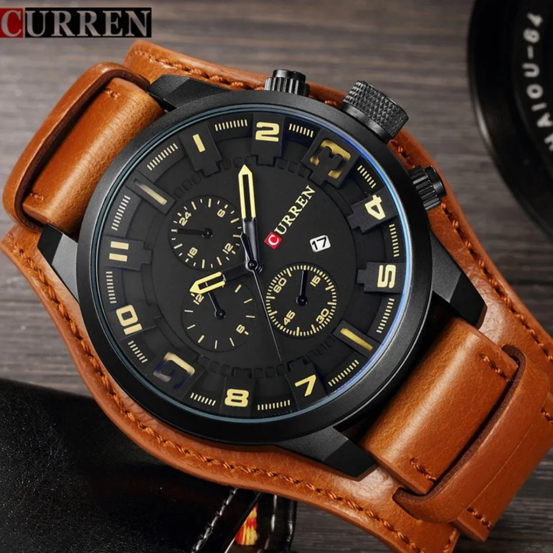 Reloj Curren 8225 - 44mm + caja y bolso Curren