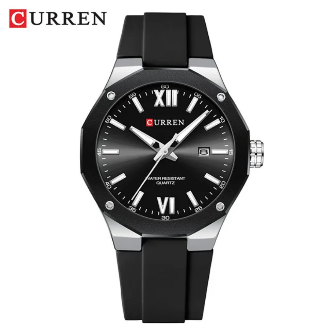 Reloj de pulsera de silicón Curren 8465-42mm + caja y bolso Curren