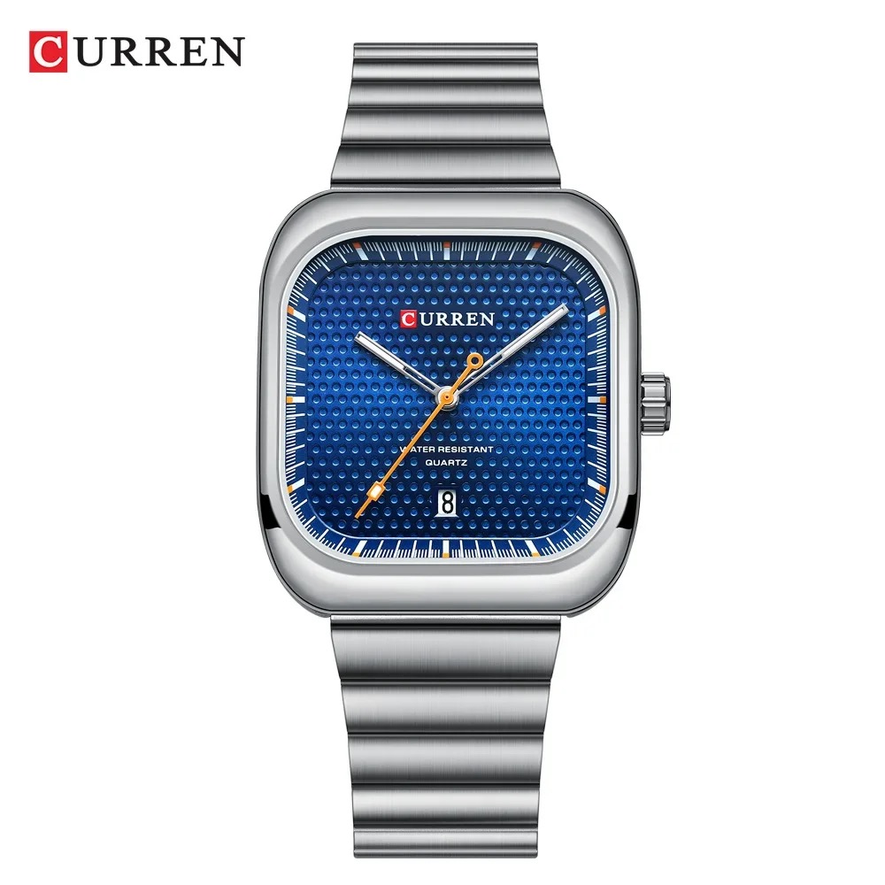 Reloj Curren 8460 acero inoxidable caja + bolso Curren 