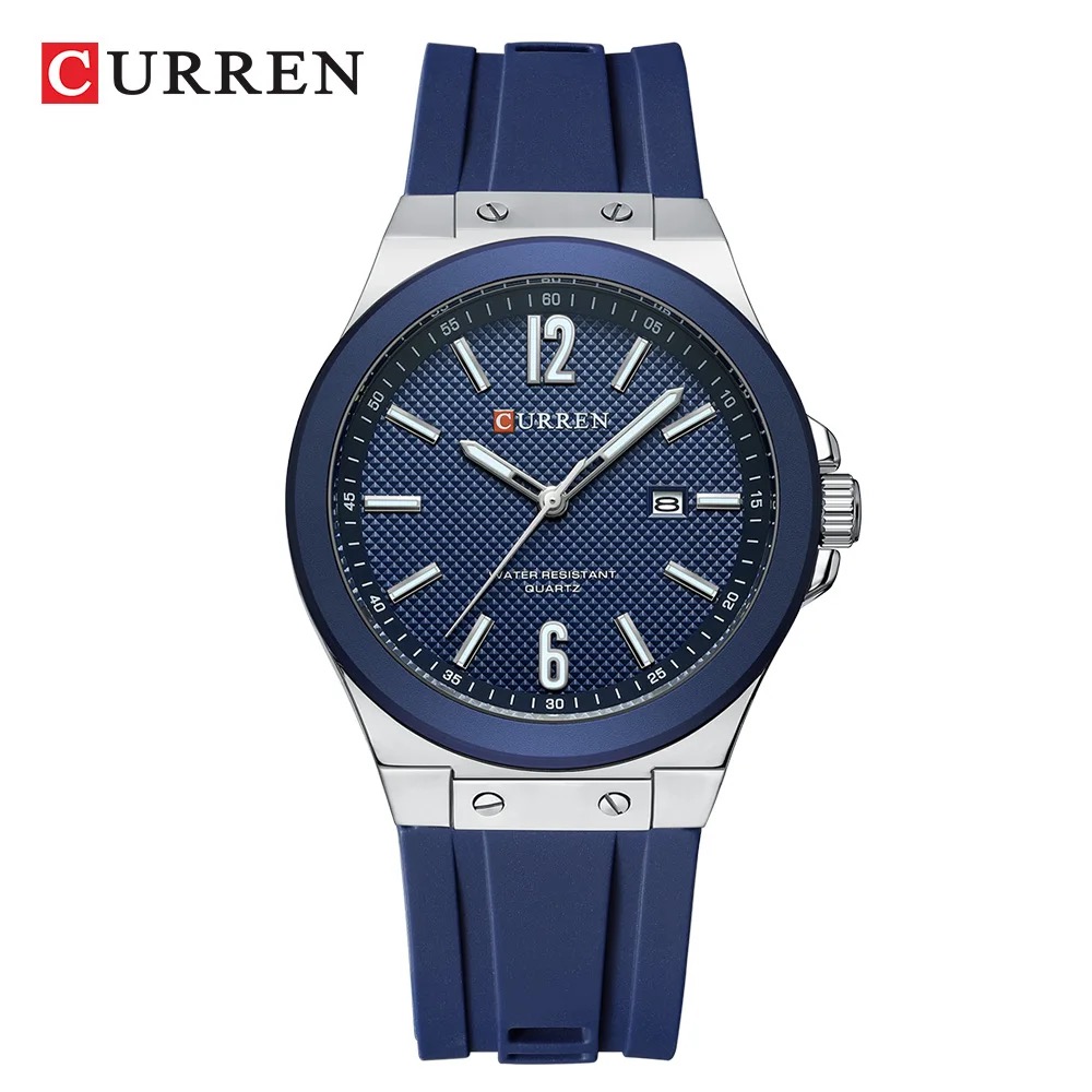 Reloj de pulsera azul Curren 8467 caja + bolso Curren 