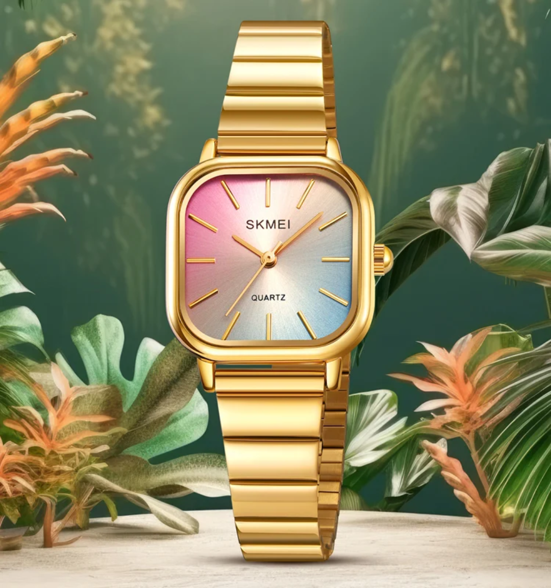 Reloj dorado SKMEI 2190 para mujer 