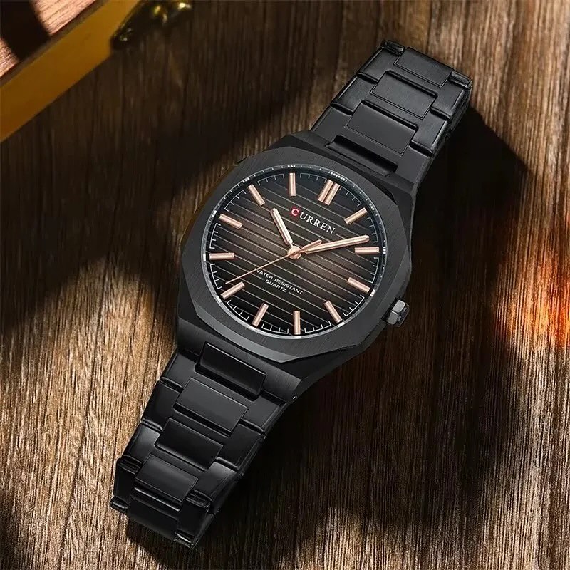 Reloj Curren 8456 de acero inoxidable + caja y bolso Curren