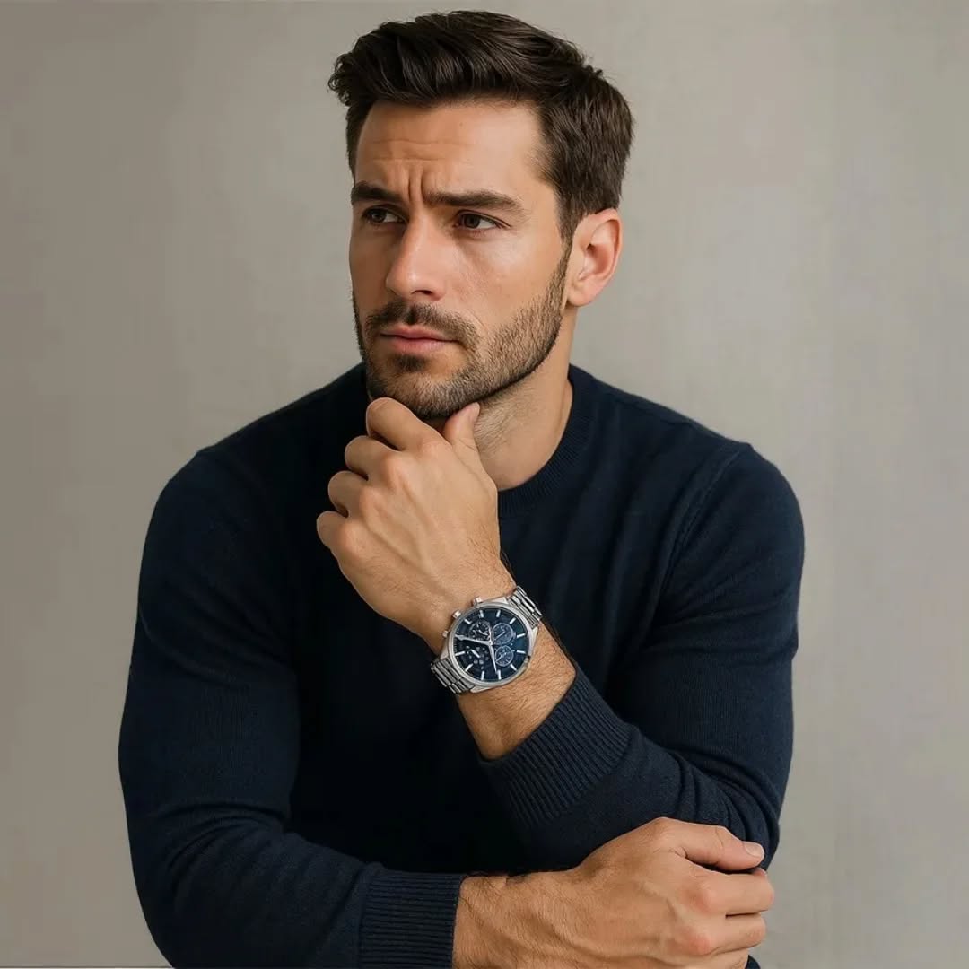  Reloj Poedegar 928 pulsera clásico de acero inoxidable