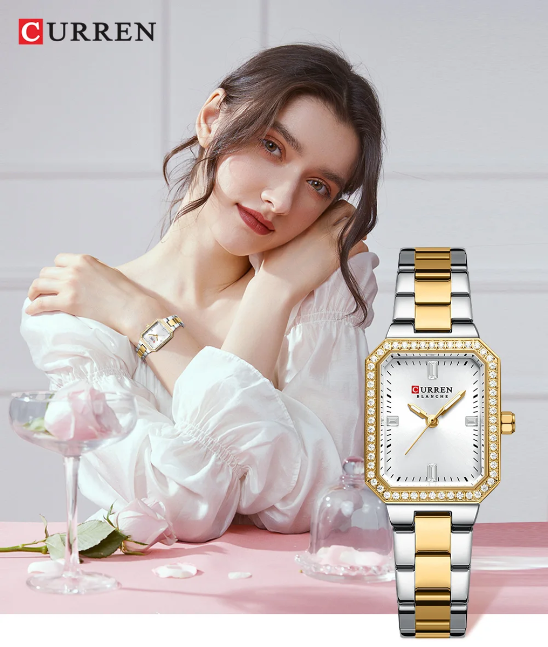 Reloj Curren 9102 caja + bolso Curren. 