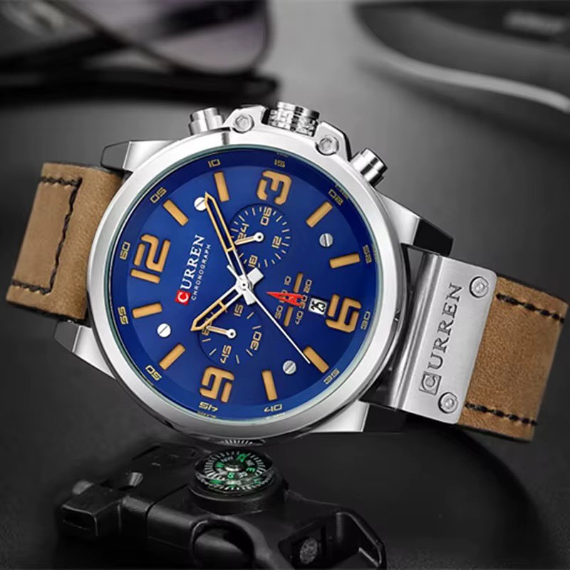  Reloj de cuarzo CURREN 8314 + caja y bolso Curren