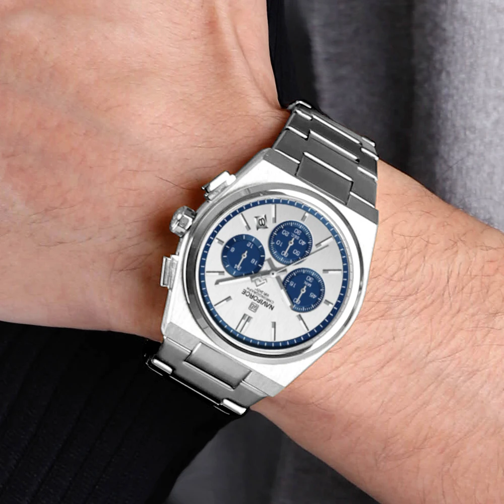  Reloj Naviforce 8048G para caballero de acero inoxidable