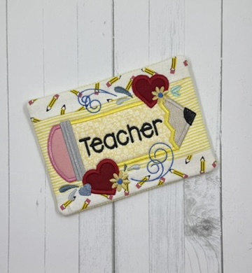 Embroidered Teacher Mug Rug