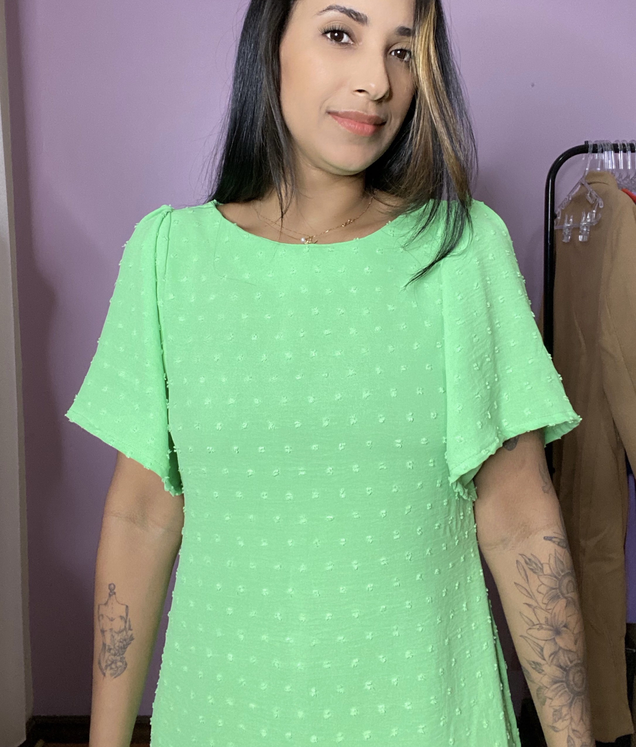 Molde Vestido Decote canoa Manga evasê. Gradação 36 ao 48