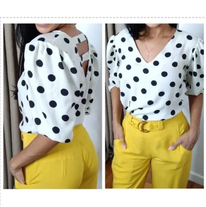 Molde Blusa Manga Bufante e Decote V. Gradação 36 ao 48