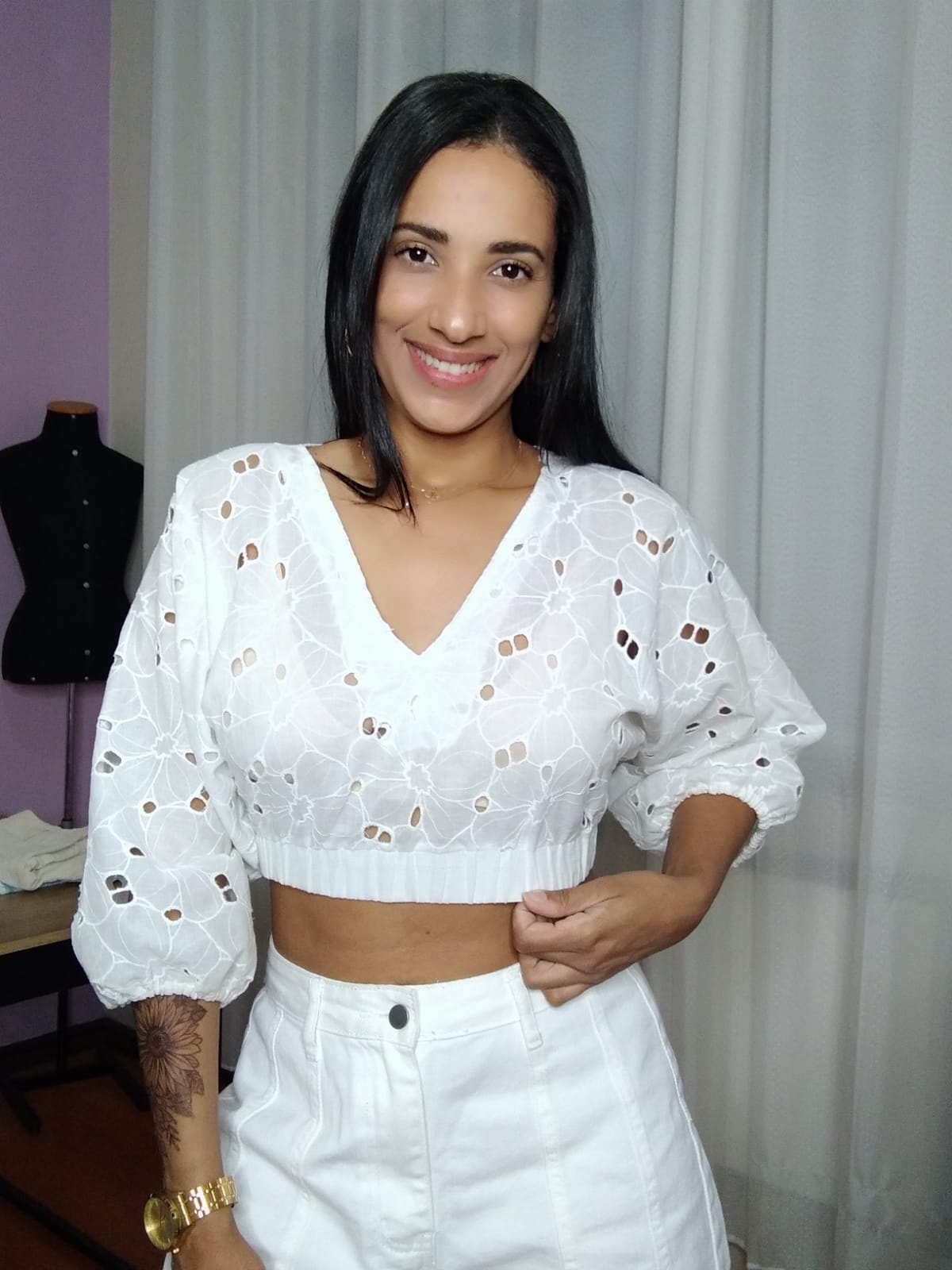 Molde Blusa Cropped, gradação 36 ao 48
